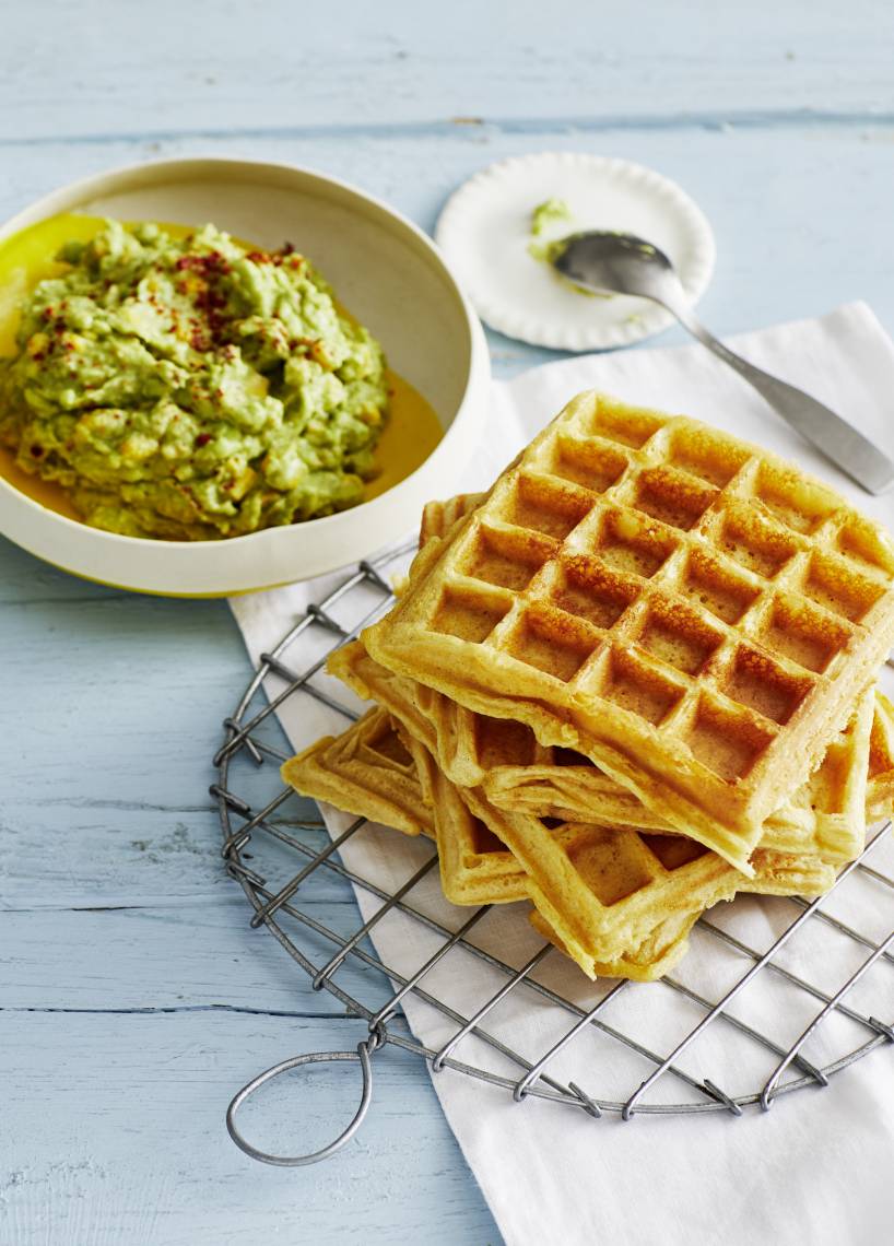 Maiswaffeln mit Guacamole