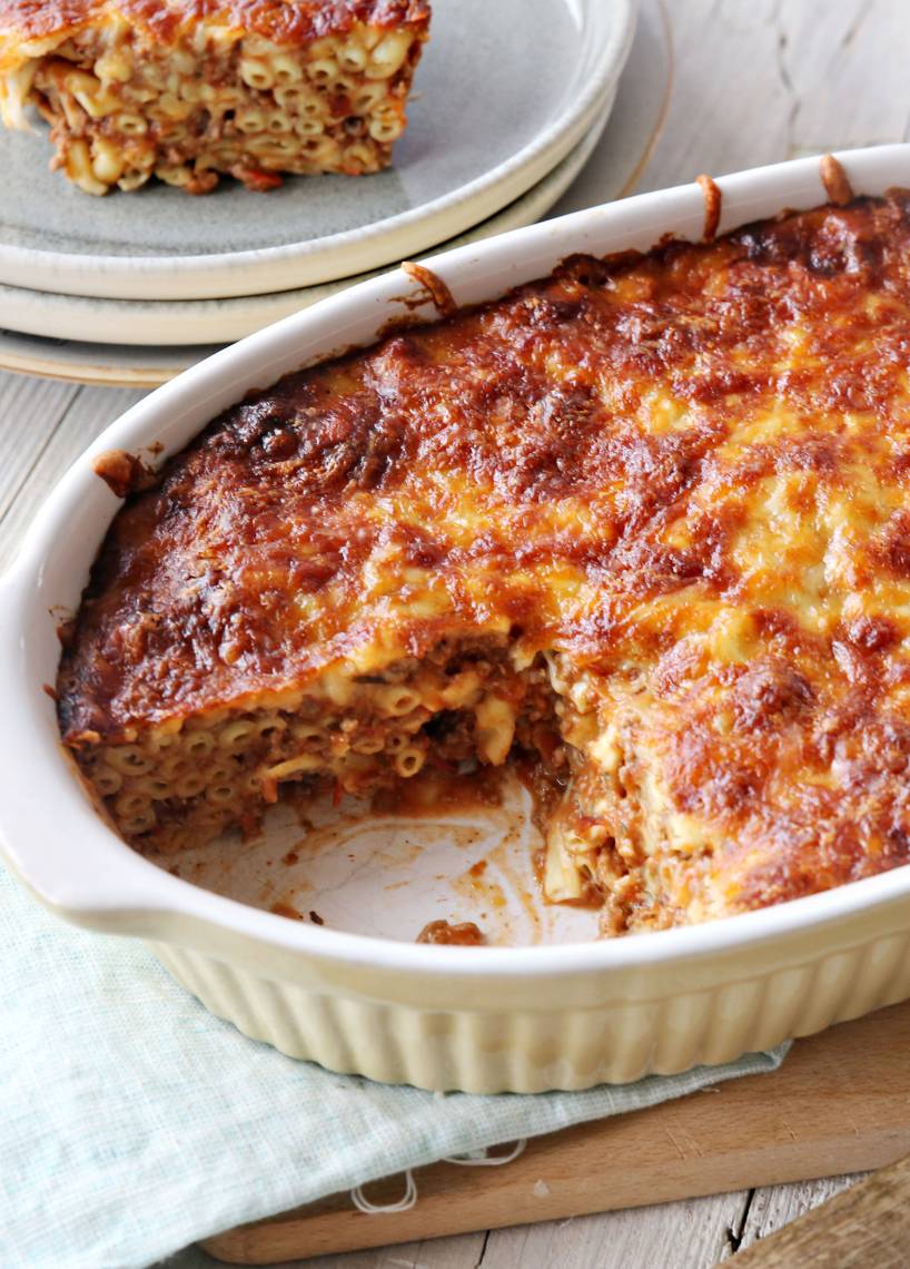 Makkaroni-Auflauf mit Hackfleisch