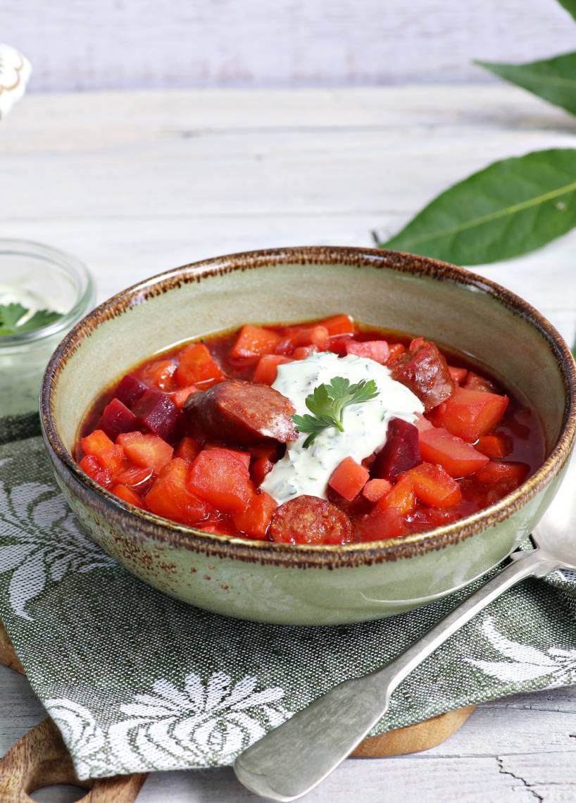 Pikanter Eintopf mit Räucherwurst im Monsieur Cuisine | ZauberMix Pikanter Eintopf mit Räucherwurst im Monsieur Cuisine | ZauberMix