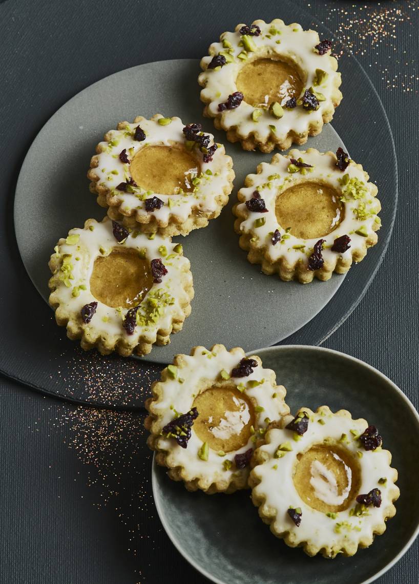 Pistazien-Quitten-Kränze