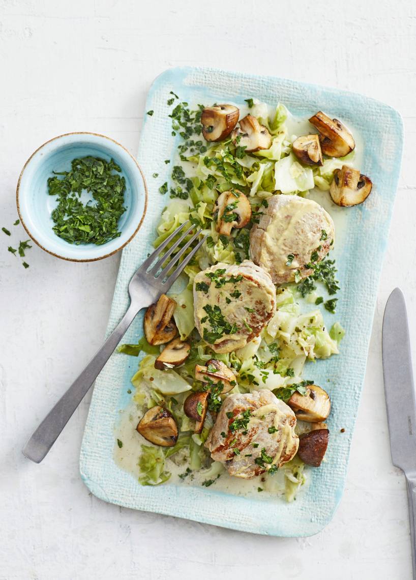 Schweinemedaillons mit Rahm aus dem Monsieur Cuisine | ZauberMix Schweinemedaillons mit Rahm aus dem Monsieur Cuisine | ZauberMix