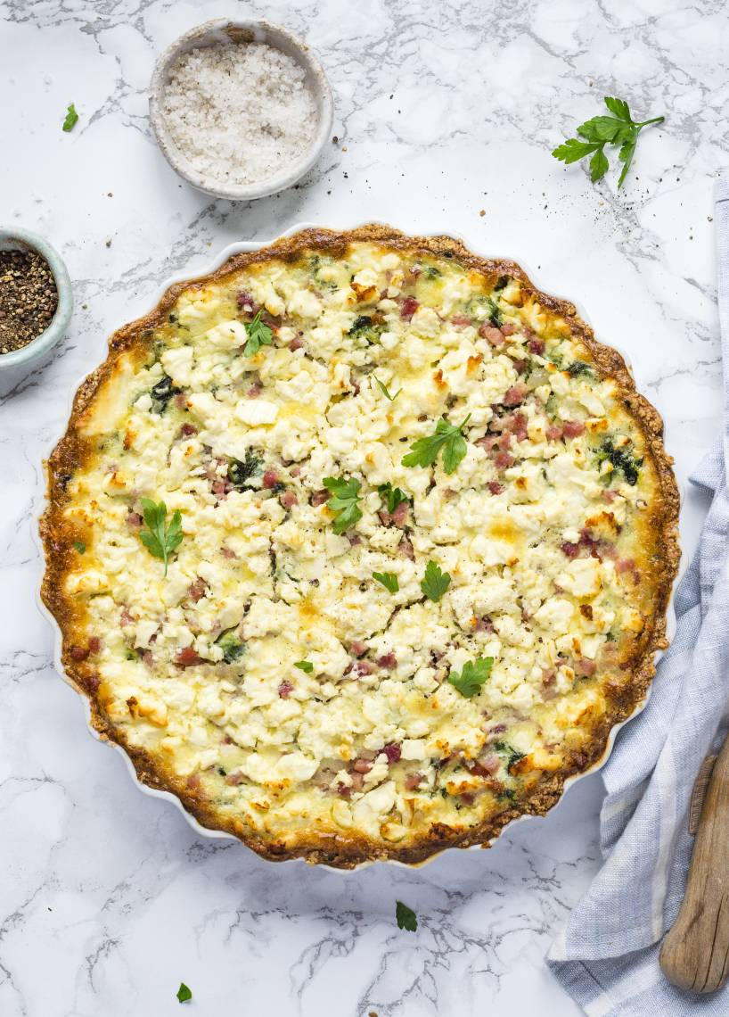 Spinatquiche mit Speck und Bergkäse