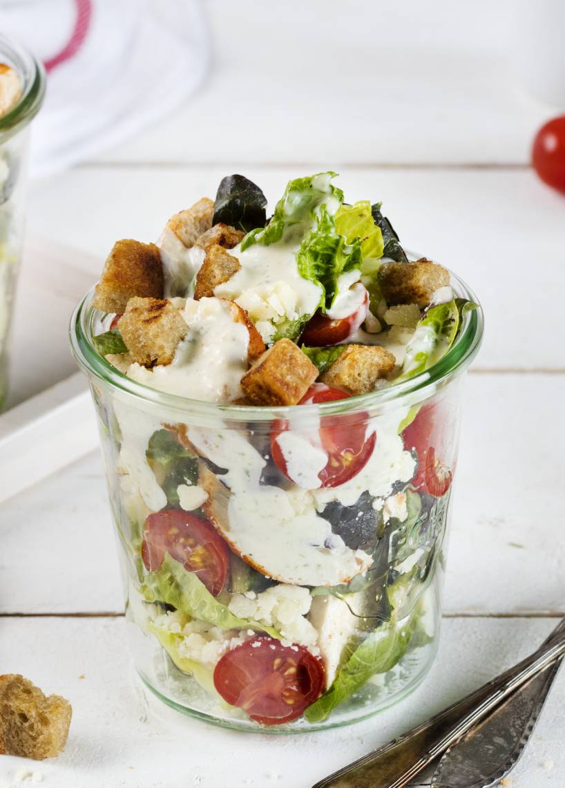 Caesar Salad im Glas aus dem Monsieur Cuisine | ZauberMix
