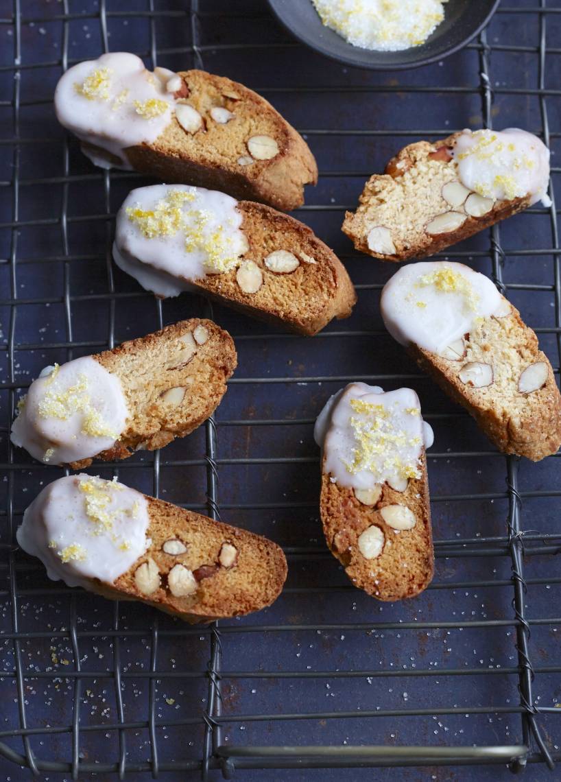 Espresso-Cantuccini mit Limettenzucker