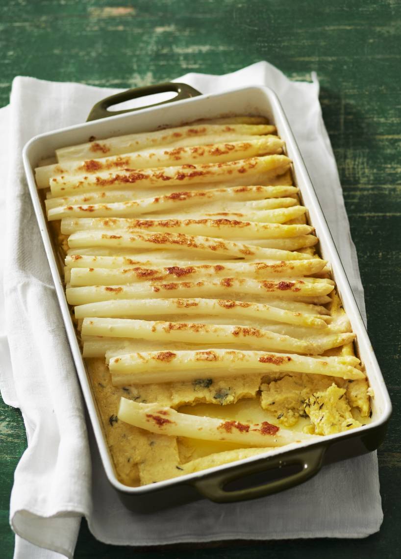 Gratinierter Spargel auf Polenta aus dem Monsieur Cuisine | ZauberMix