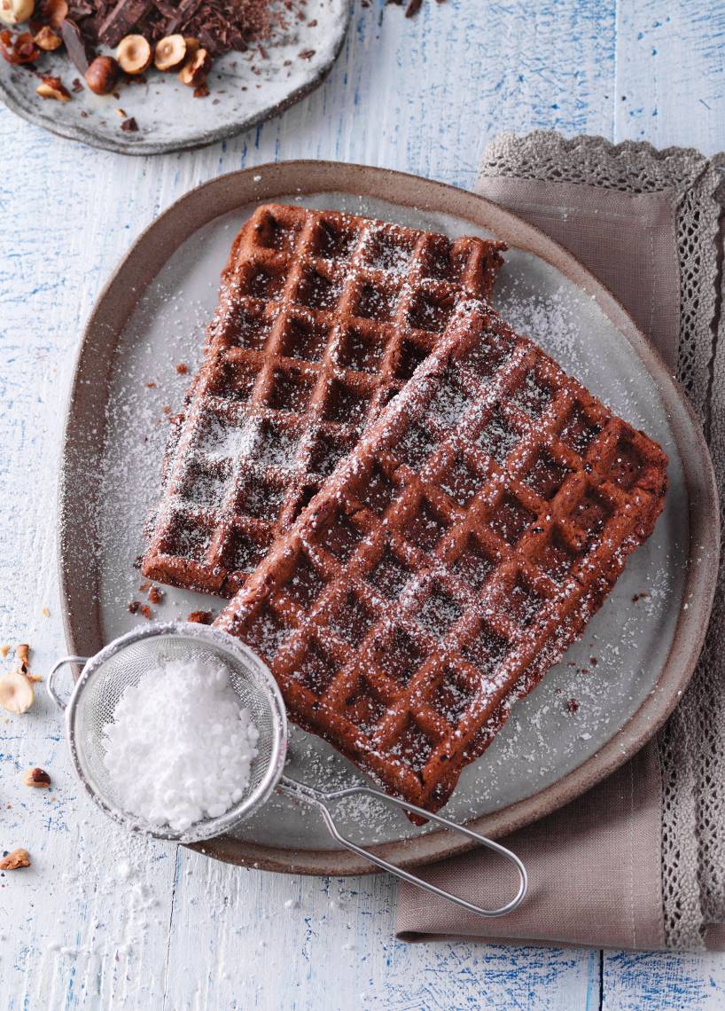Haselnuss-Schoko-Waffeln