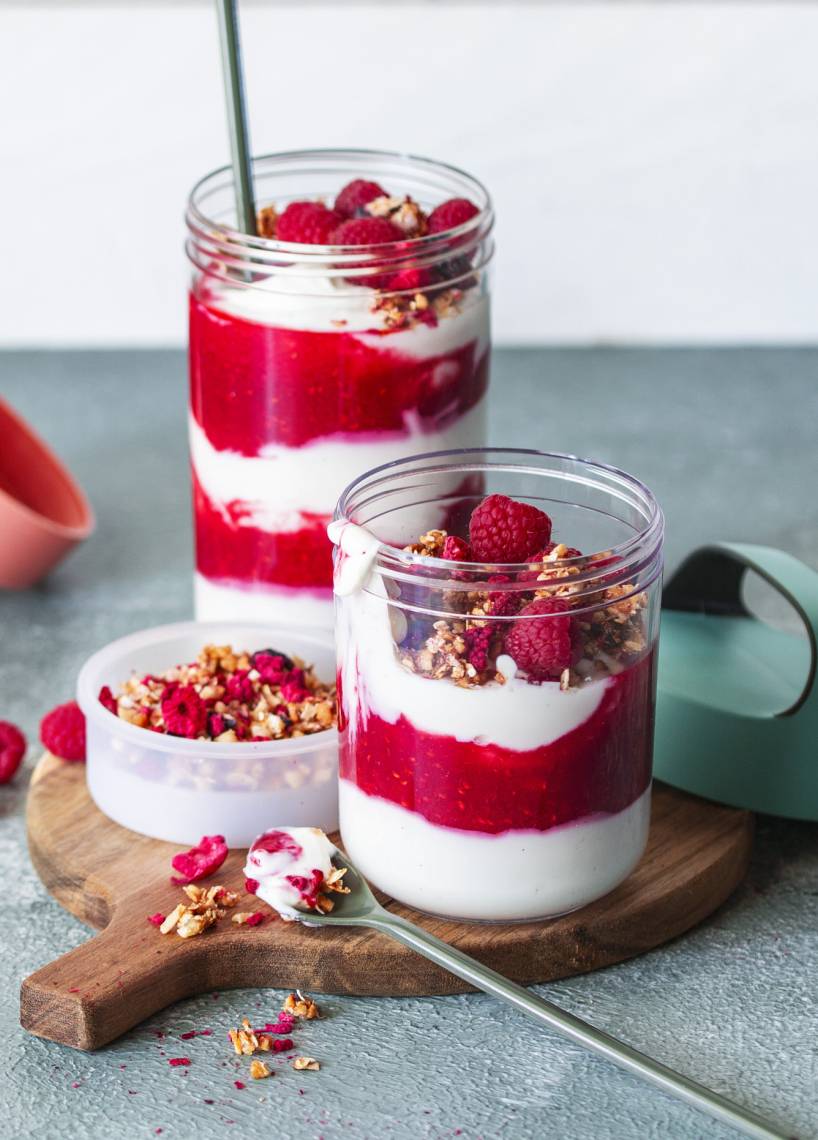 Himbeer-Quark-Dessert