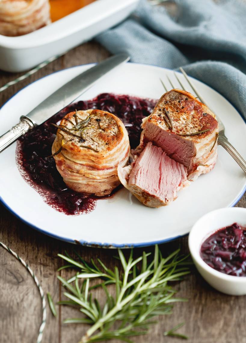 Kalbsmedaillons im Speckmantel