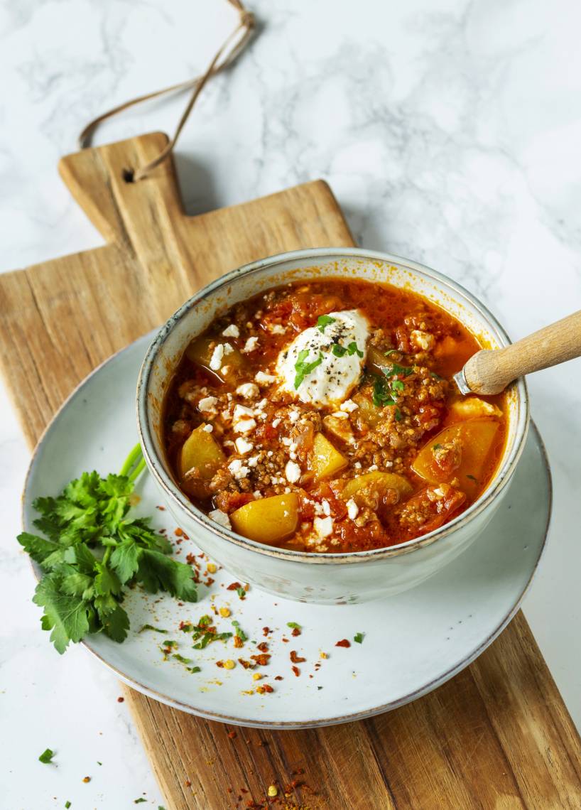 Kartoffel-Hack-Topf mit Feta im Monsieur Cuisine | ZauberMix Kartoffel-Hack-Topf mit Feta im Monsieur Cuisine | ZauberMix