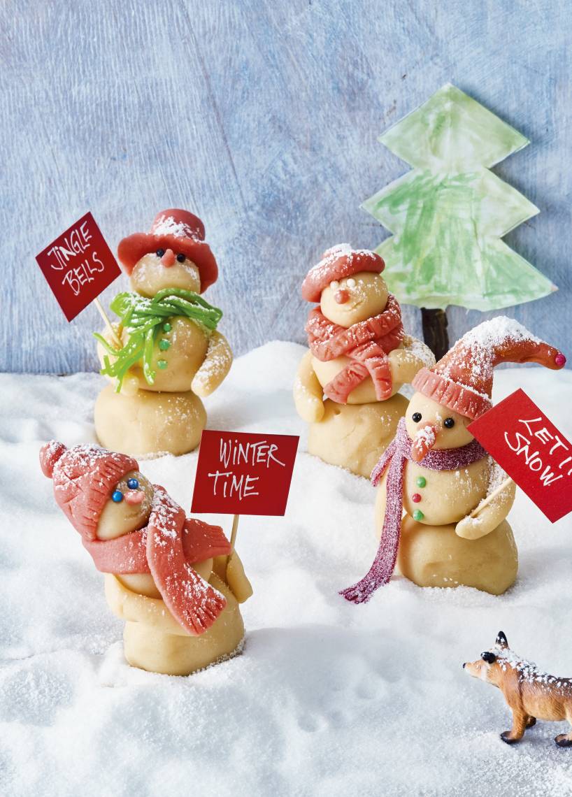 Marzipan-Schneemänner