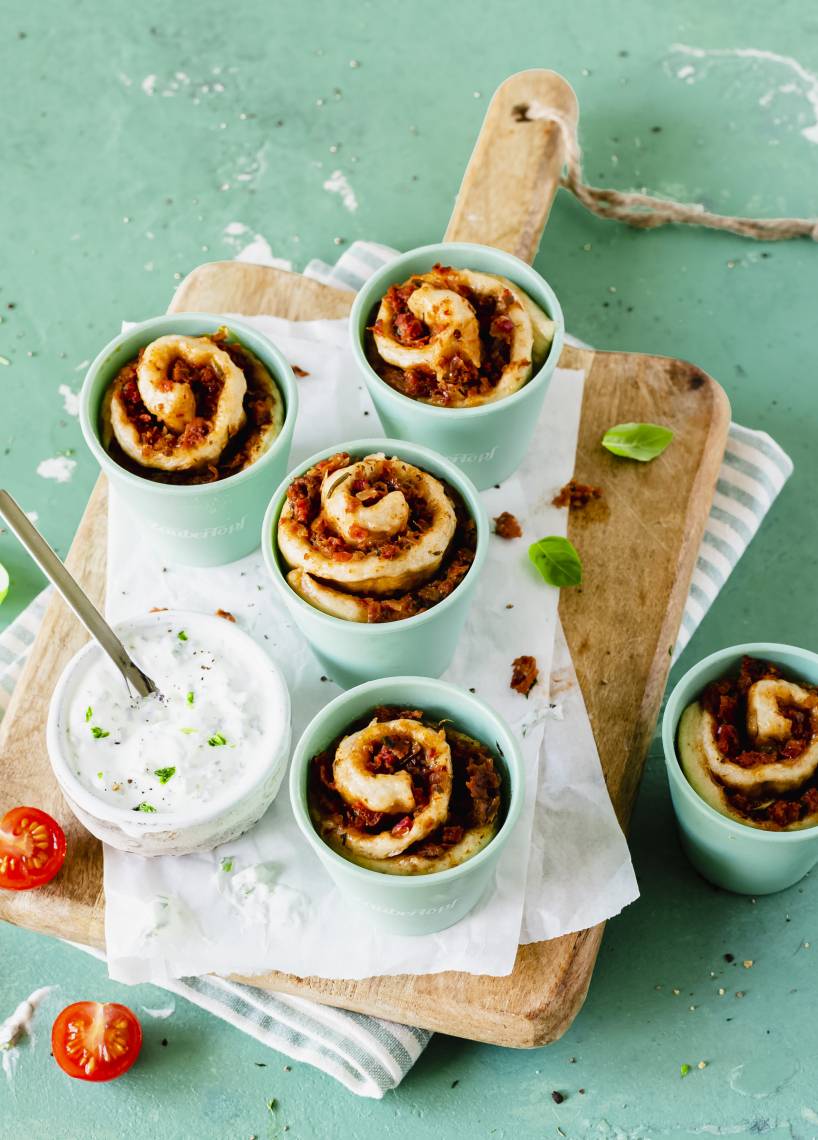 Pizzaschnecken aus dem Dampfgaraufsatz