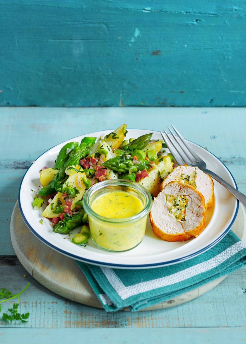Spargel-Kartoffel-Salat mit Hähnchen im Monsieur Cuisine | ZauberMix Spargel-Kartoffel-Salat mit Hähnchen im Monsieur Cuisine | ZauberMix