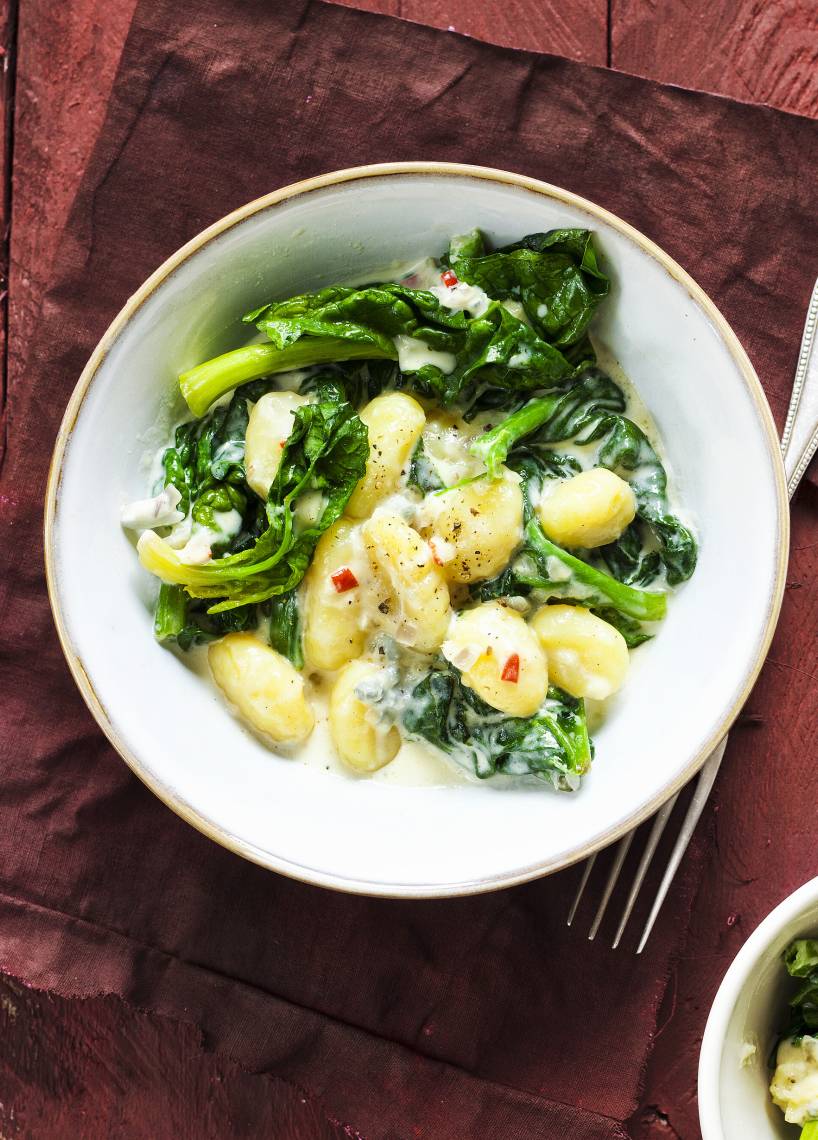 Spinat-Gorgonzola-Gnocchi
