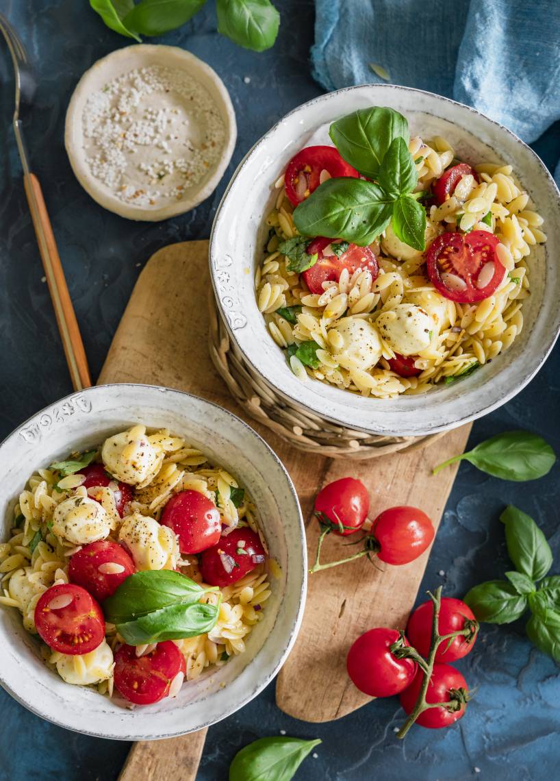 Orzo-Salat Tomate-Mozzarella