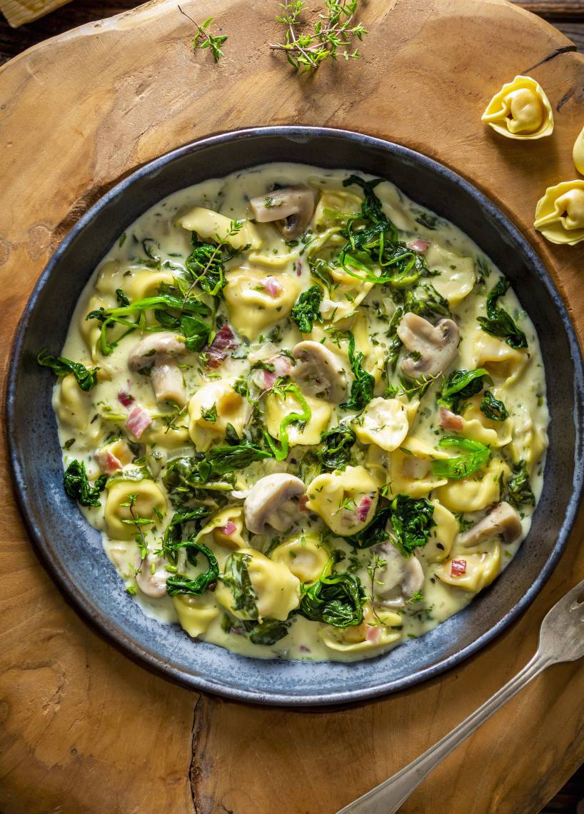 Tortellinisuppe mit Champignons