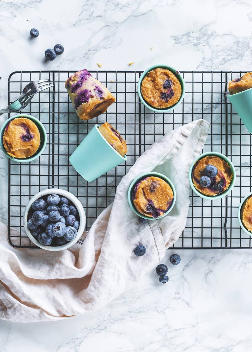 Blaubeermuffins aus dem Dampfgaraufsatz