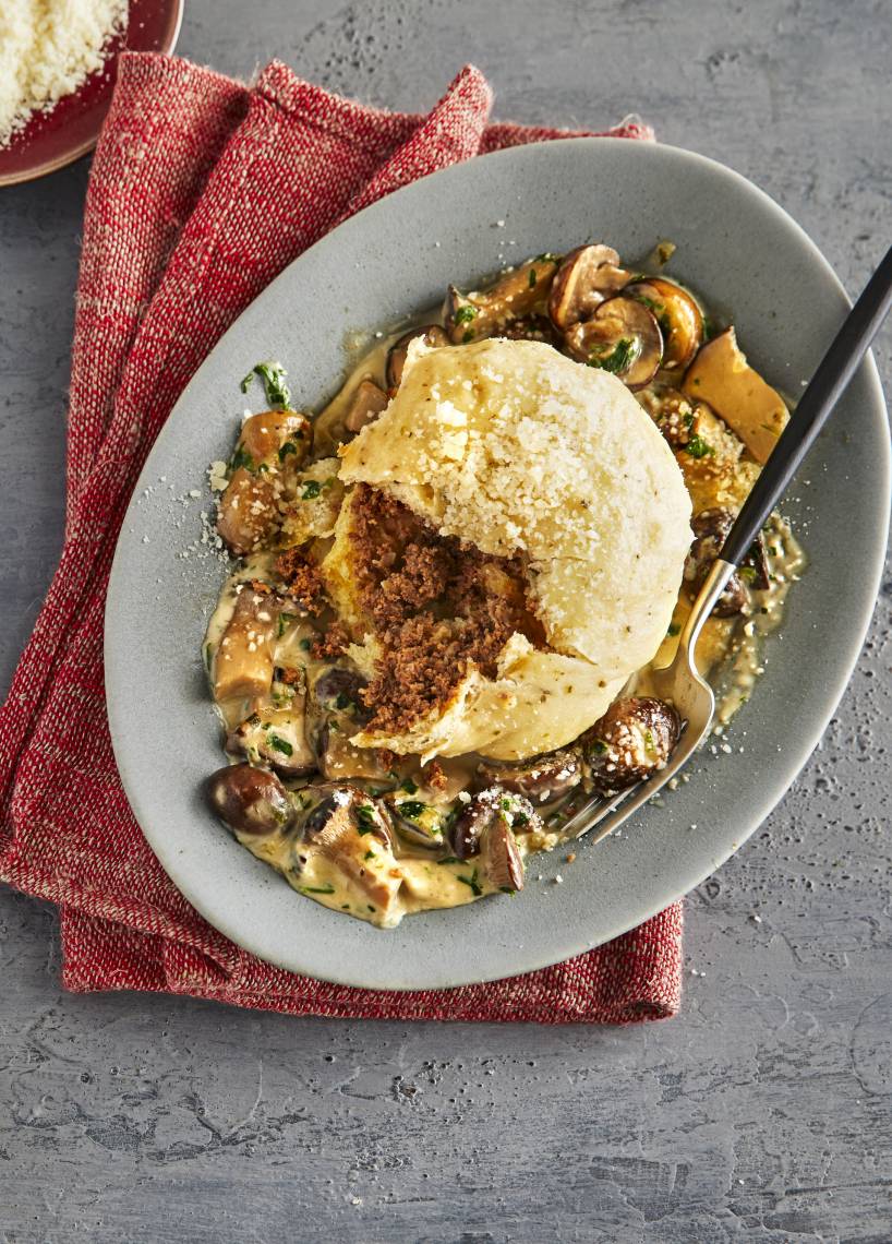 Herzhafte Germknödel