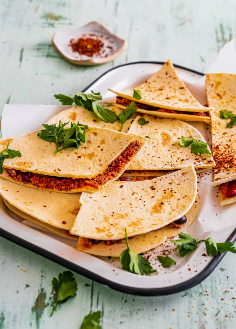 Quesadillas mit Hackfleisch-Käse-Füllung