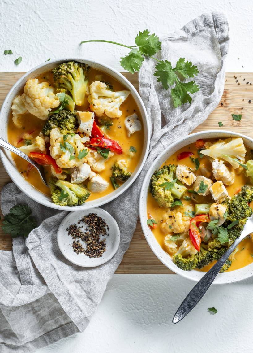 BrokkoliBlumenkohlCurry mit dem Monsieur Cuisine ZauberMix