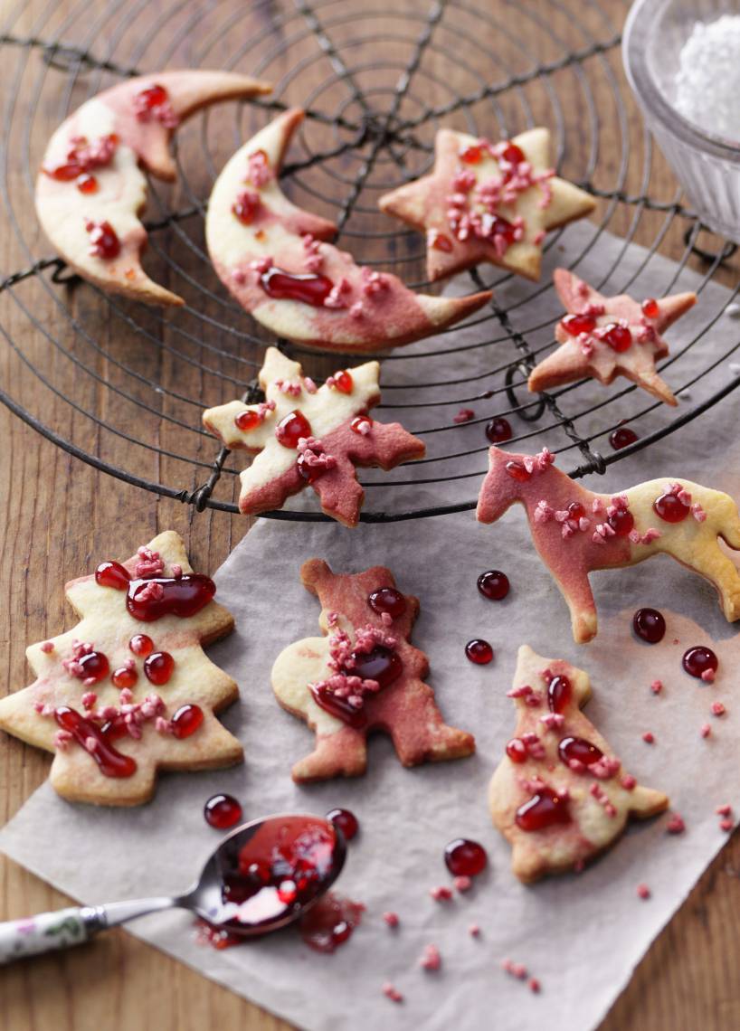 Marmorierte Mürbeteigplätzchen