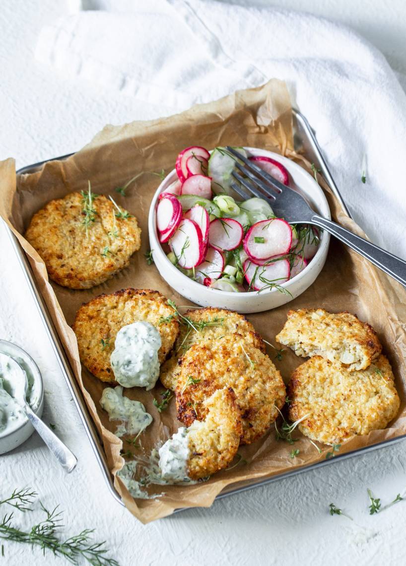 Blumenkohl-Käse-Puffer mit Monsieur Cuisine | ZauberMix Blumenkohl-Käse-Puffer mit Monsieur Cuisine | ZauberMix