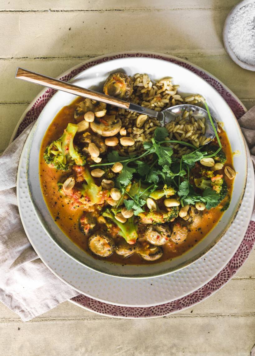 Gemüsecurry mit Vollkornreis im Monsieur Cuisine | ZauberMix Gemüsecurry mit Vollkornreis im Monsieur Cuisine | ZauberMix