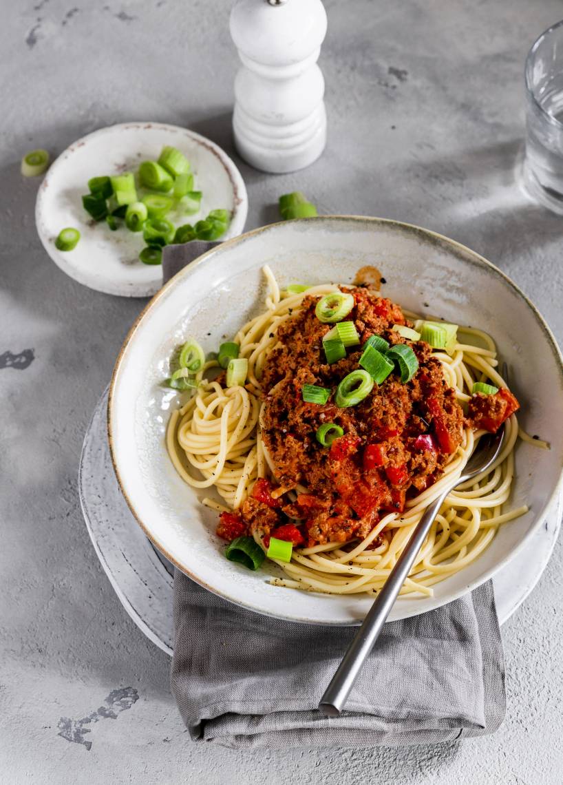 Spaghetti mit Paprika-Bolognese aus dem Monsieur Cuisine | ZauberMix Spaghetti mit Paprika-Bolognese aus dem Monsieur Cuisine | ZauberMix
