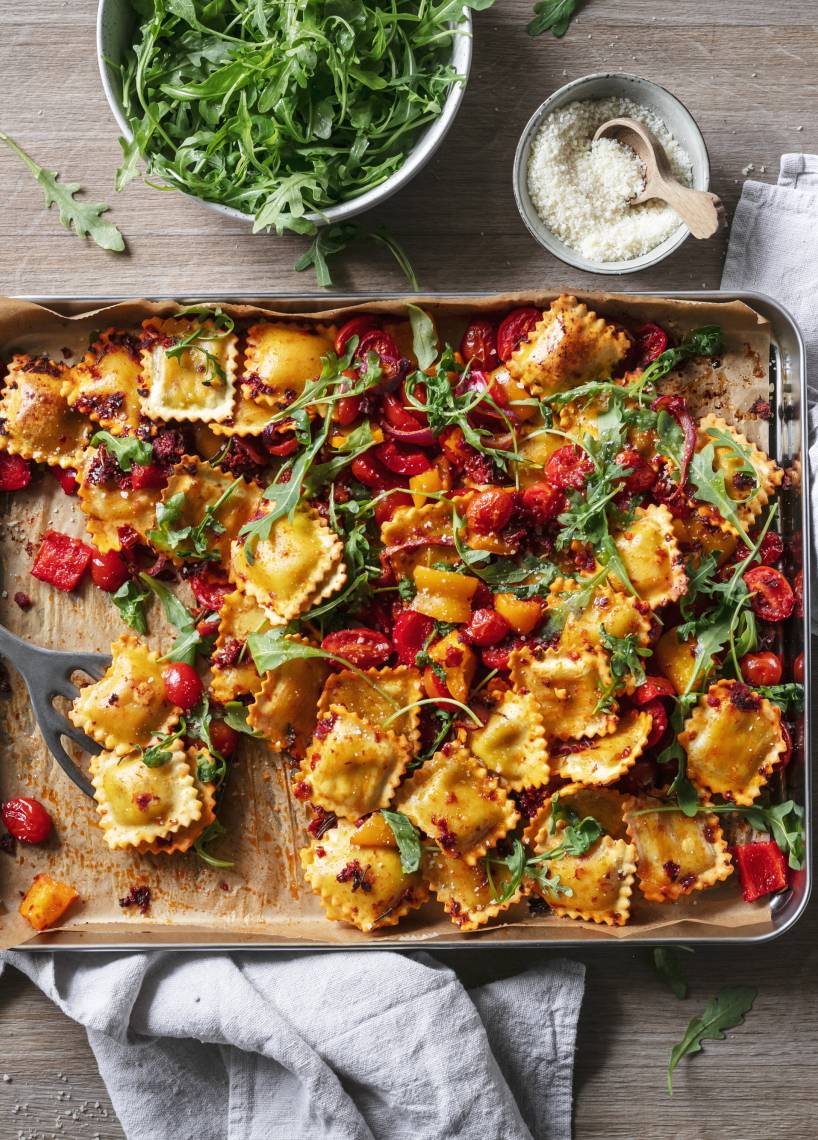 Schnelle Blech-Ravioli