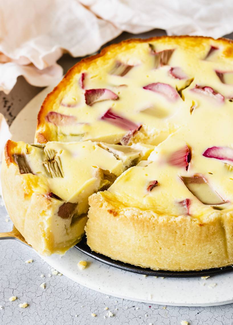 Rhabarberkuchen mit Schmand