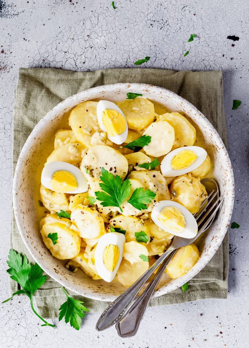 Kartoffelsalat mit Mayonnaise im Monsieur Cuisine | ZauberMix Kartoffelsalat mit Mayonnaise im Monsieur Cuisine | ZauberMix