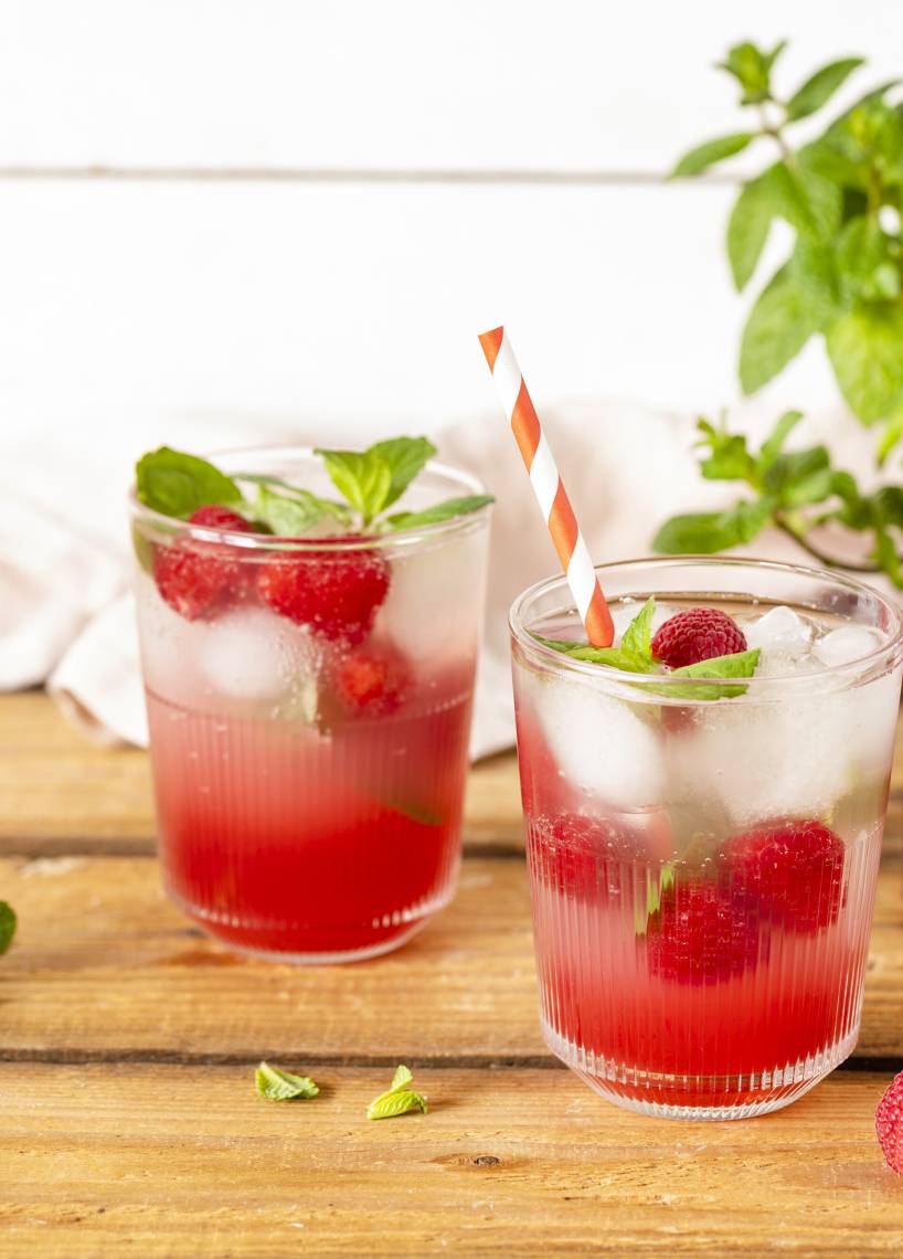 Limonadensirup „Himbeer-Rhabarber“