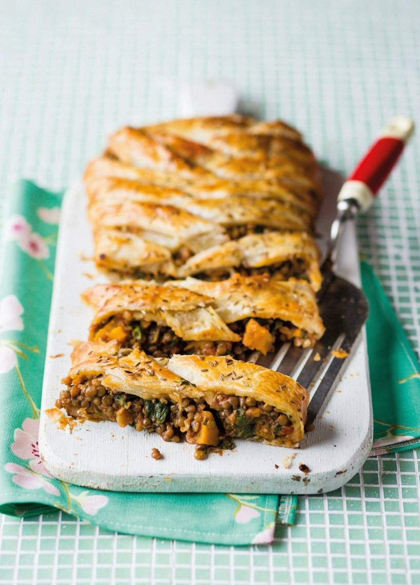 Blätterteigpastete mit Linsenragout und Kürbis | ZauberMix Blätterteigpastete mit Linsenragout und Kürbis | ZauberMix