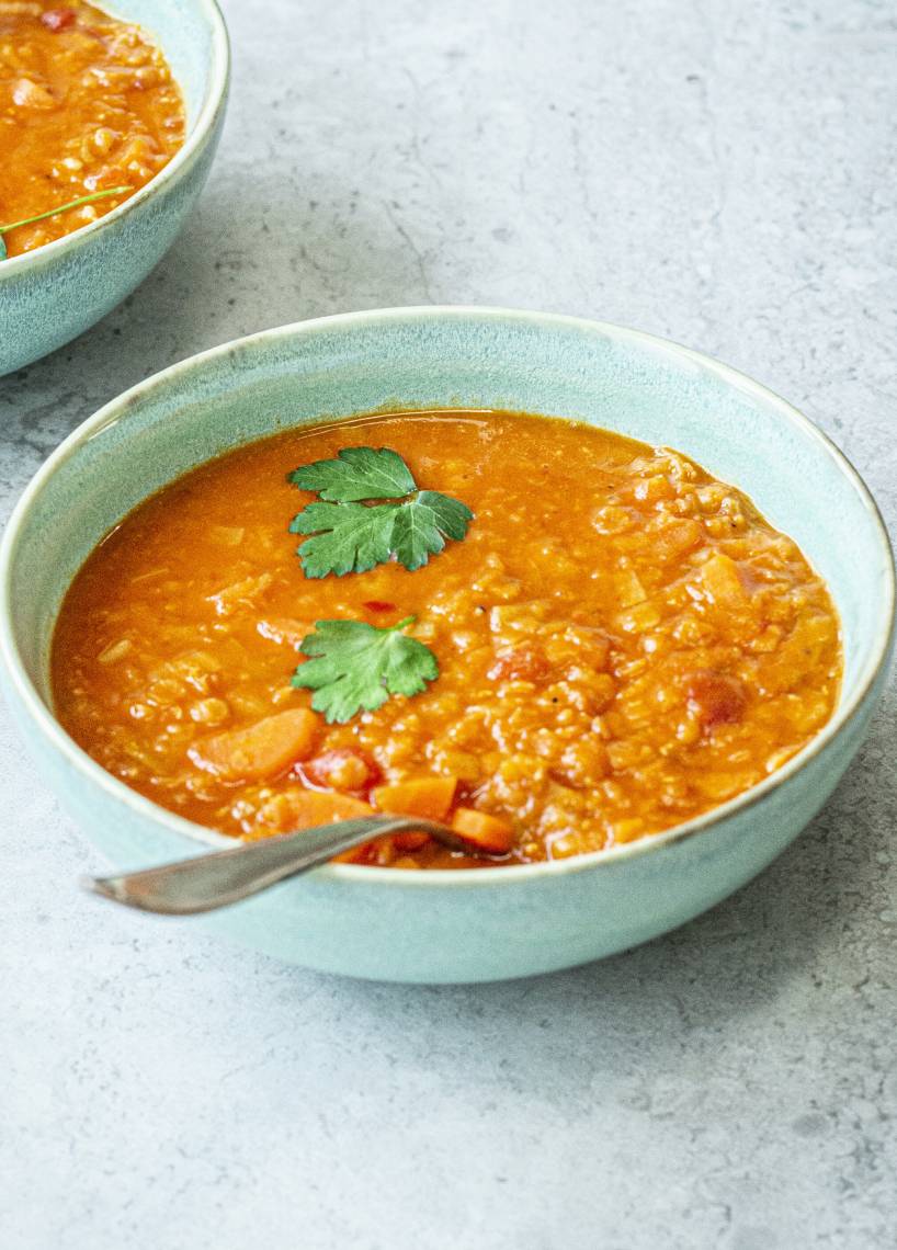 Rote Linsen Curry mit Kokosmilch