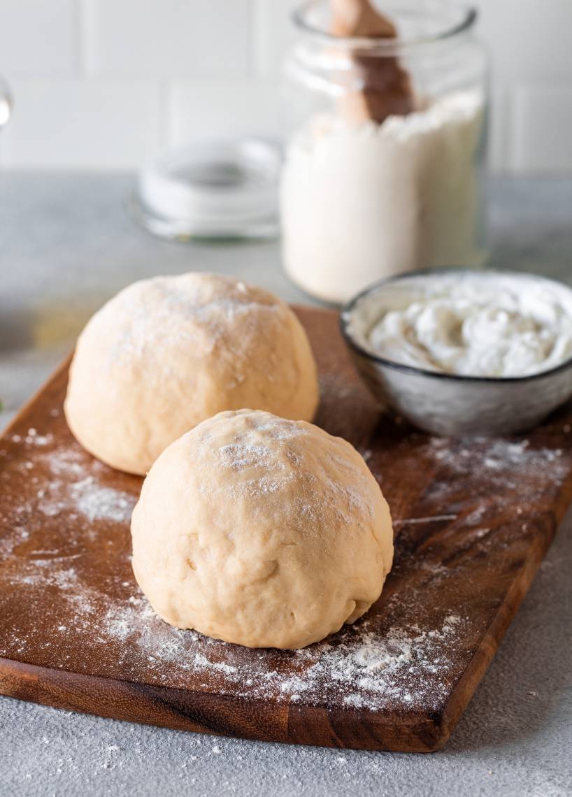 Pizza mit Quark-Öl-Teig
