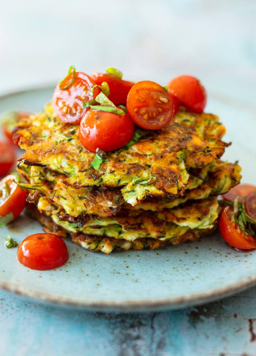 Zucchini-Feta-Puffer