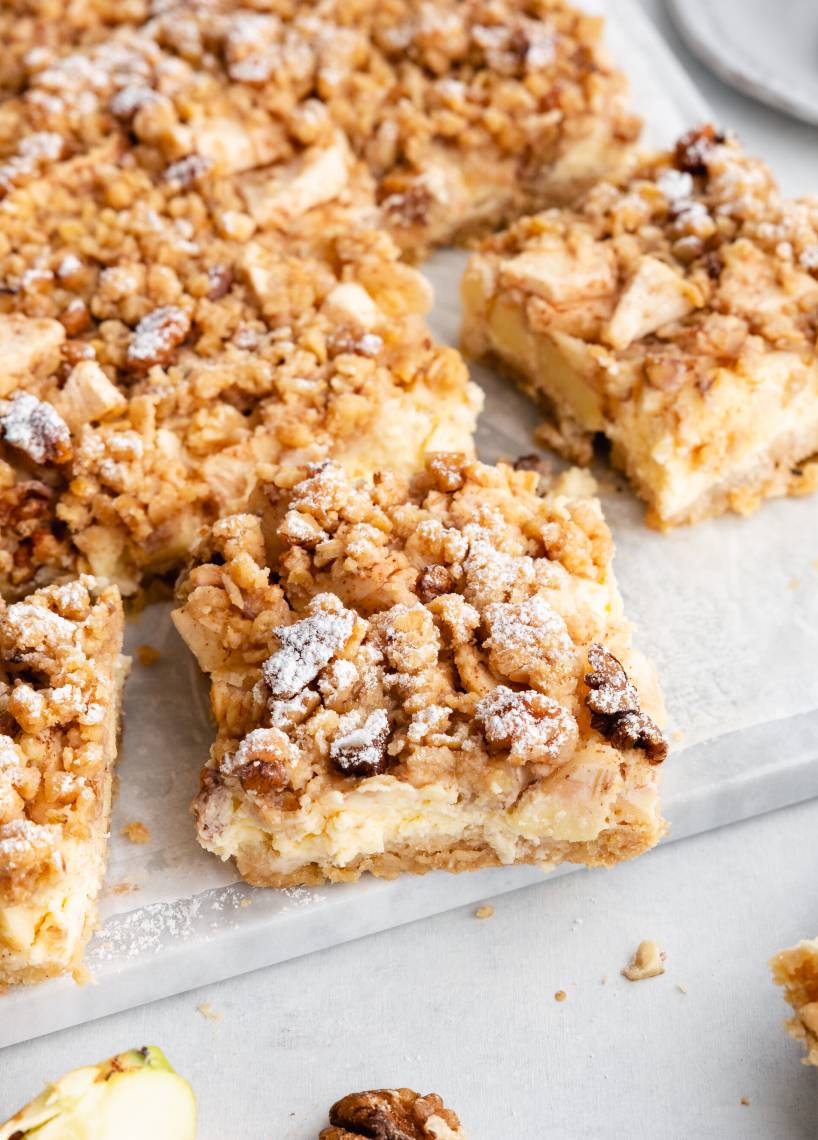 Apfel-Cheesecake vom Blech