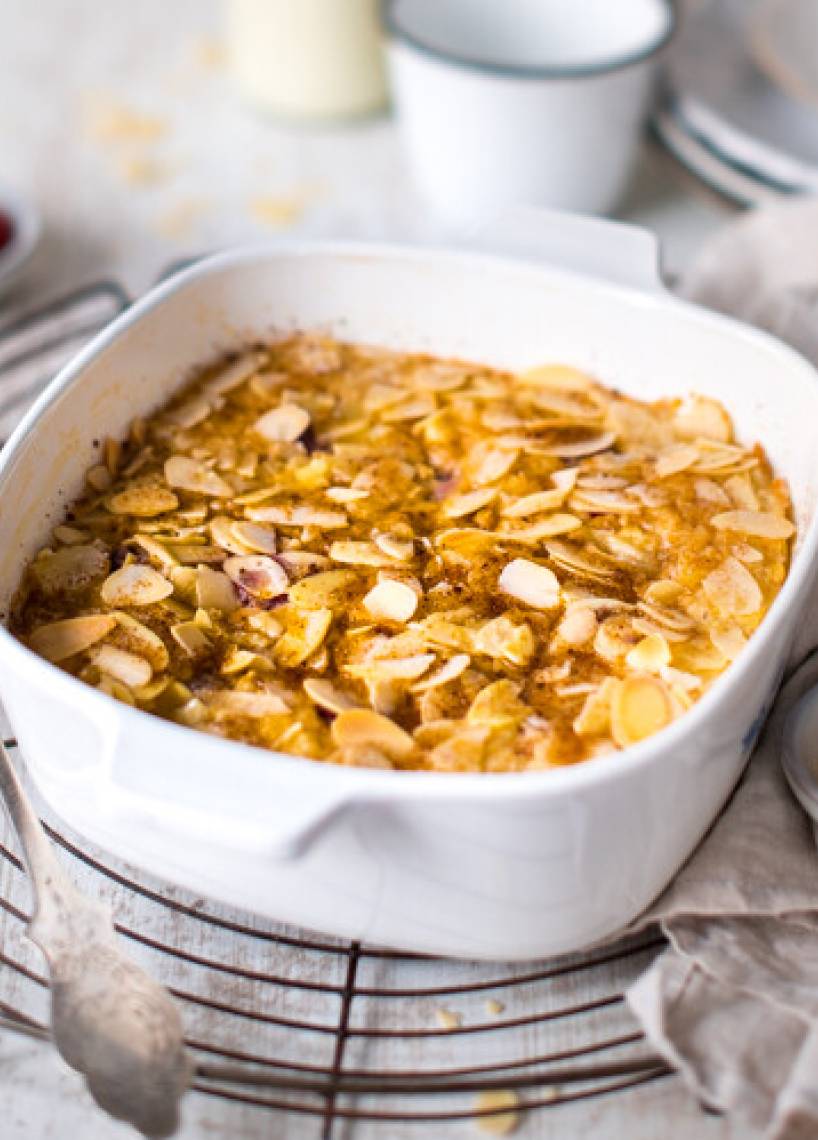 Milchreisauflauf mit Mandeln