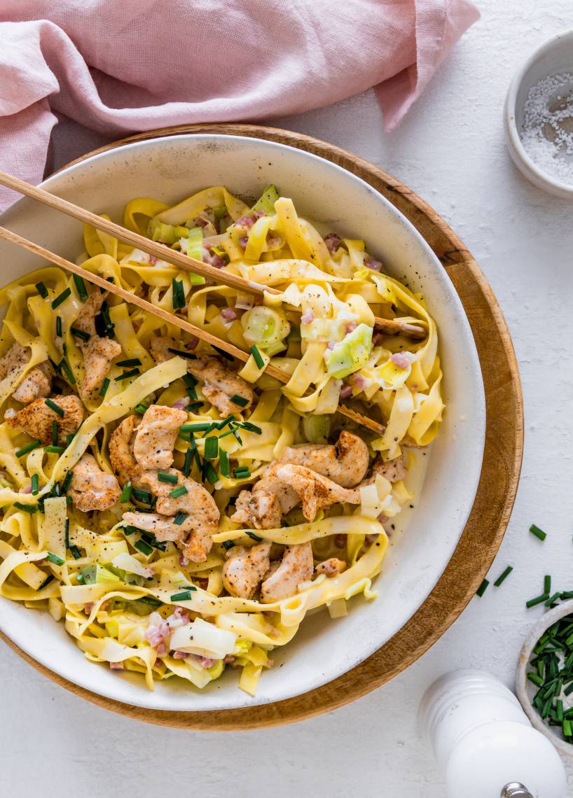 Tagliatelle Flammkuchen-Style