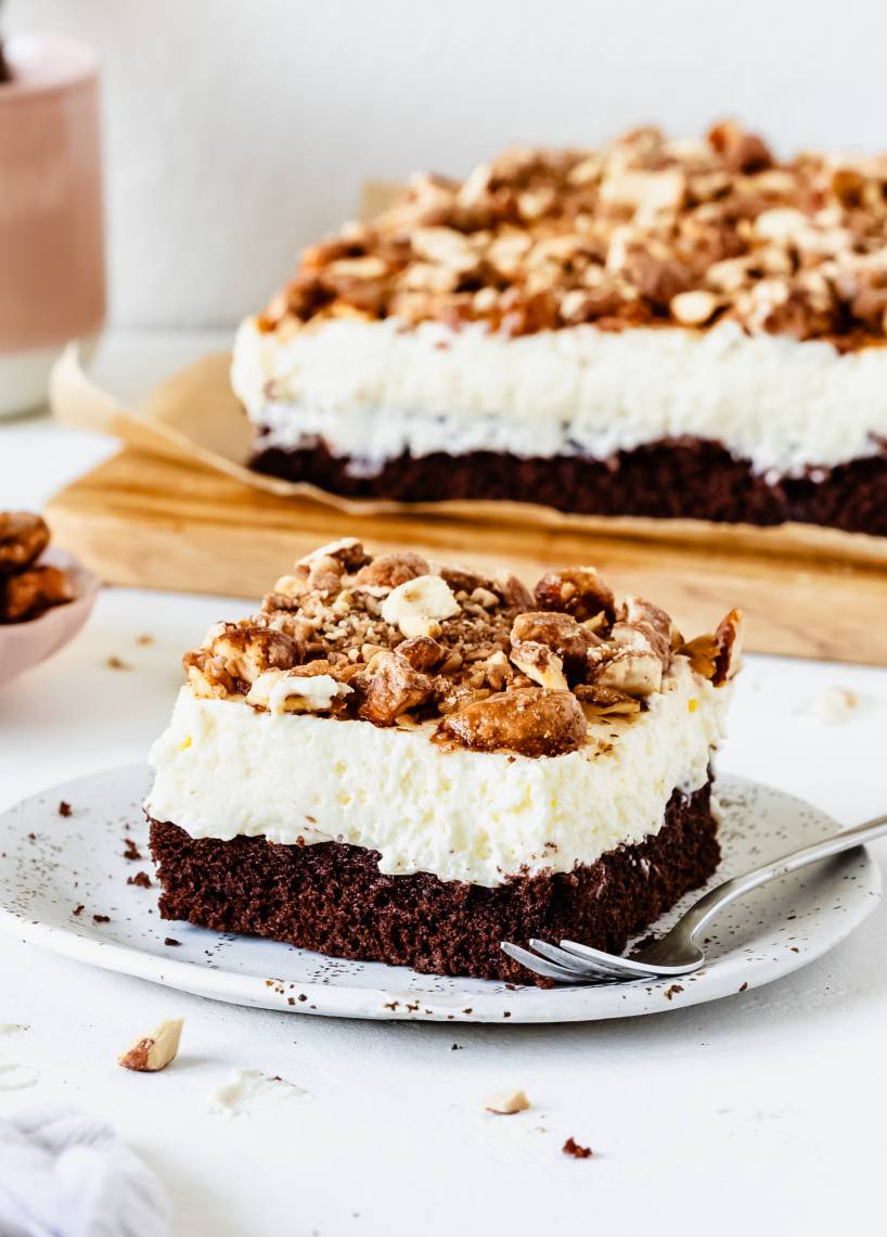 Gebrannte-Mandel-Blechkuchen