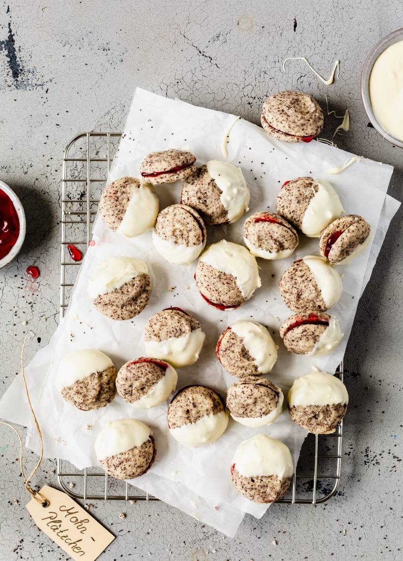 Gefüllte Mohnplätzchen