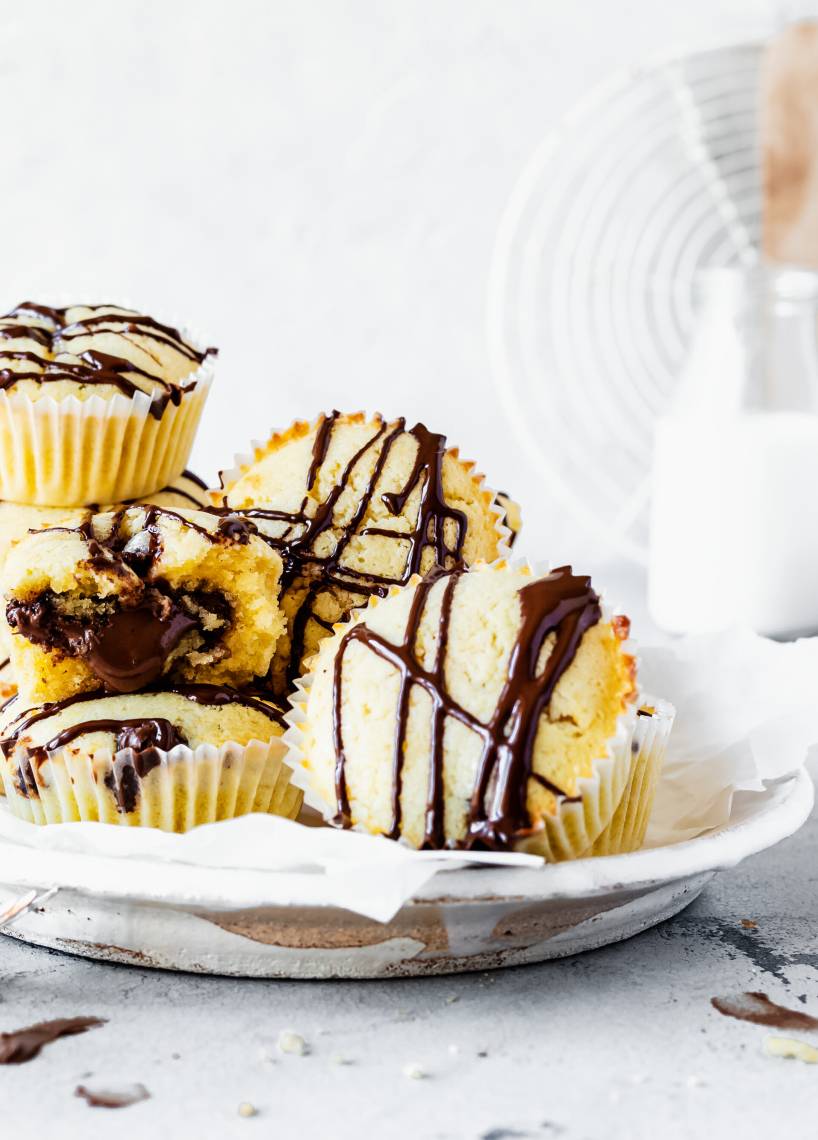 „Nutella"-Muffins mit flüssigem Kern