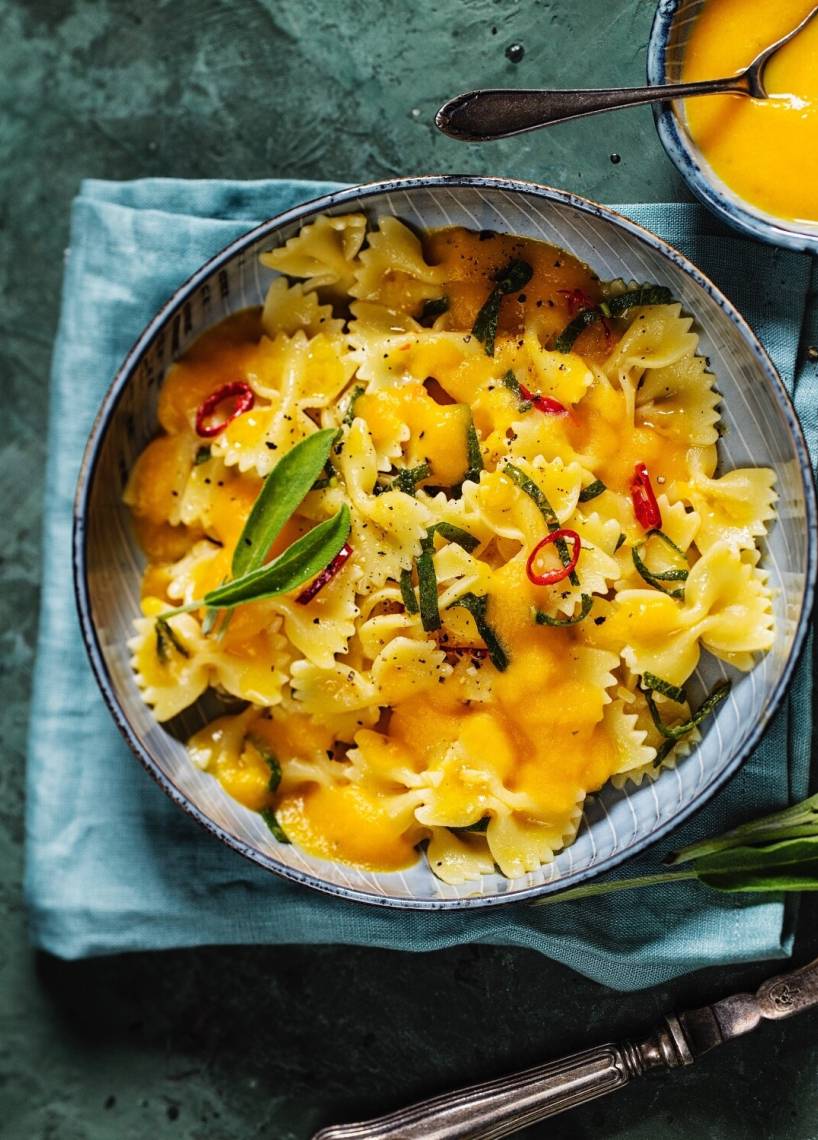 Pasta mit Kürbissoße