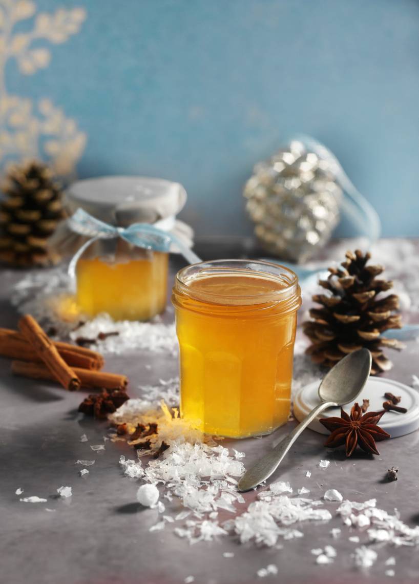 Weißes Glühweingelee