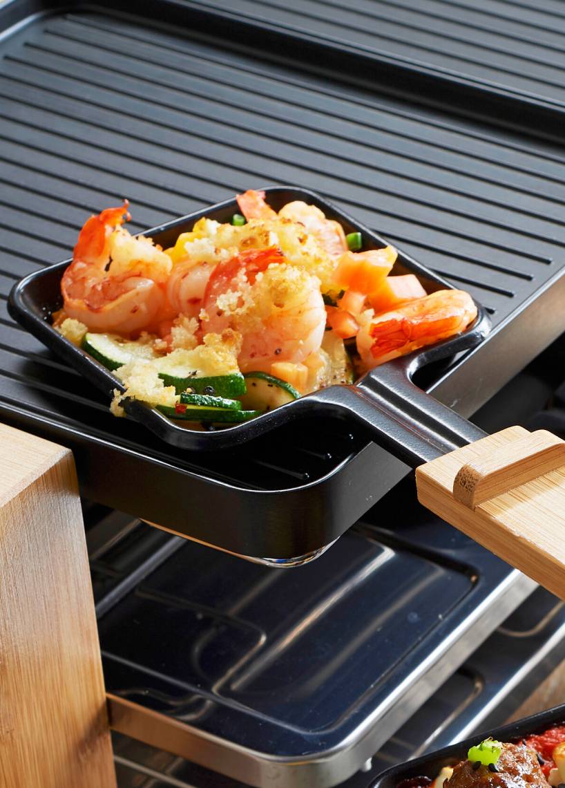 Scampi-Pfanne süßsauer