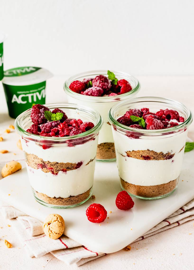 Himbeer Joghurt Schichtdessert