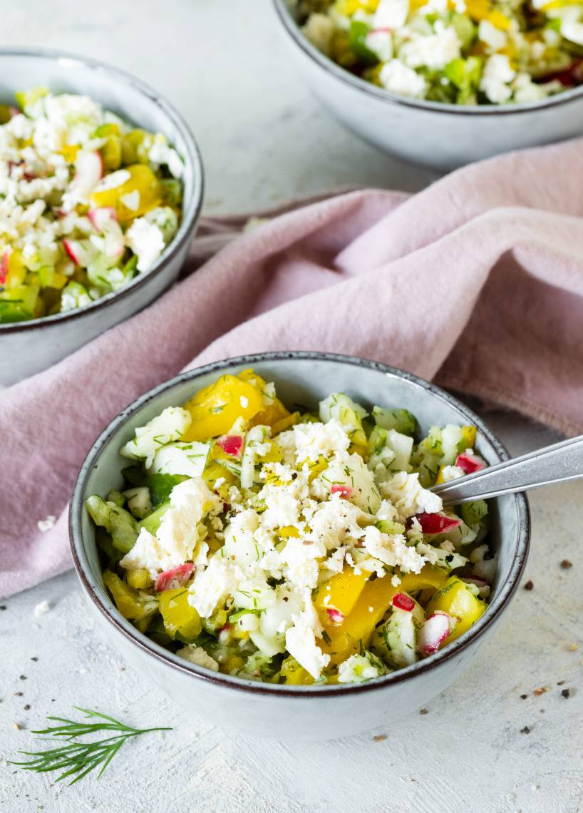 Ratz-Fatz-Gemüsesalat mit Feta