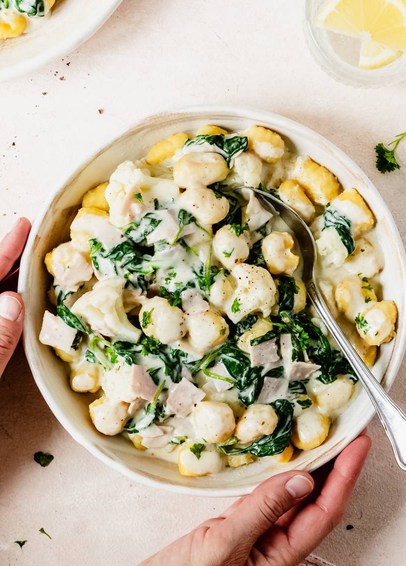 Gnocchi mit schneller Schmelzkäsesoße