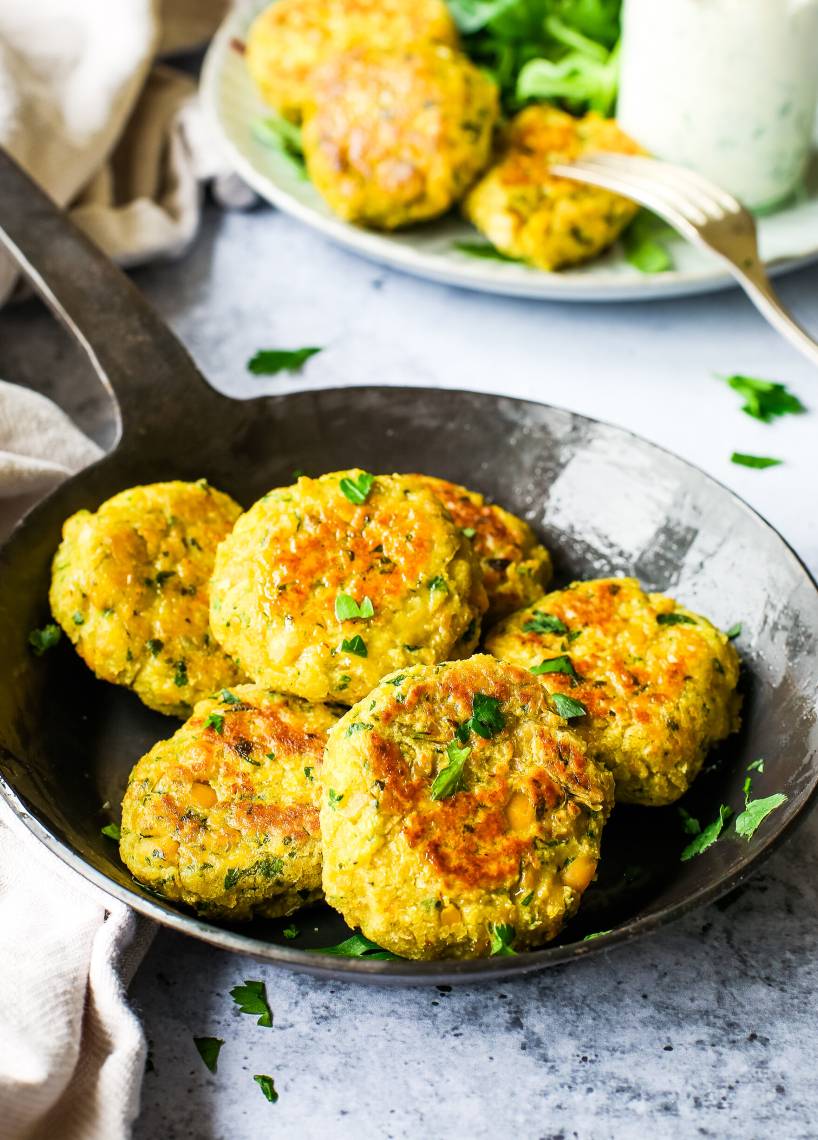 Knusprige Kichererbsenbratlinge