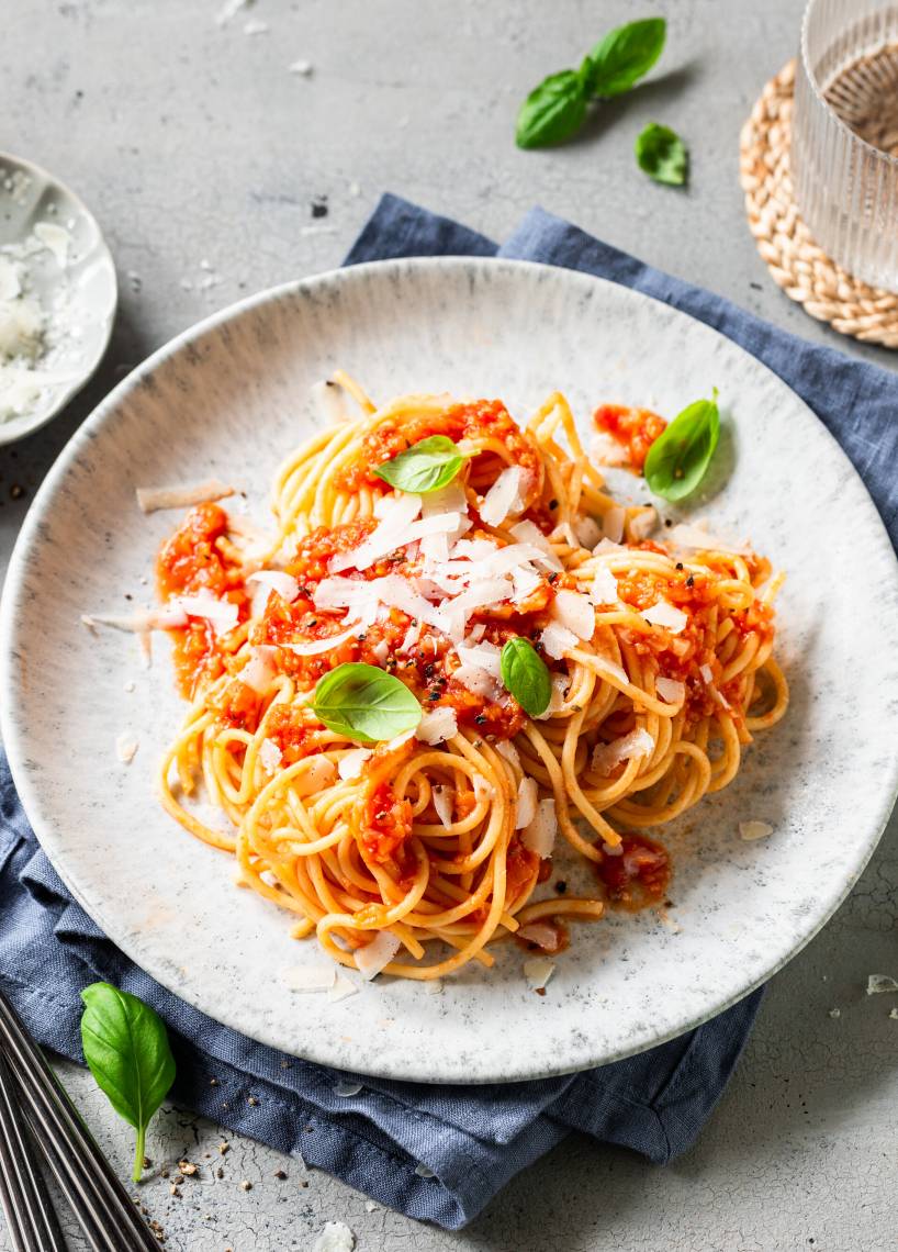 Spaghetti mit Blumenkohl-Bolognese