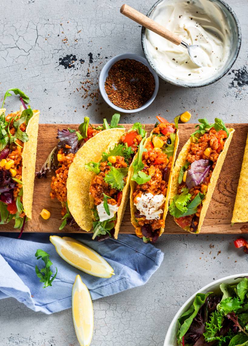 Tacos mit Grünkern-Hack